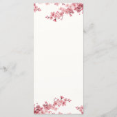 Programme de mariage personnalisé Fleur de Cerisie (Dos)