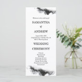 Programme de mariage personnalisé noir et blanc (Debout devant)