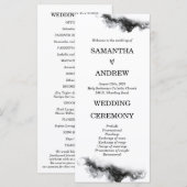 Programme de mariage personnalisé noir et blanc (Devant / Derrière)