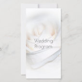 Programme de mariage personnalisé Rose blanche (Devant)