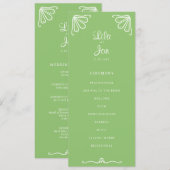 Programme de mariage personnalisé Tuberose (Devant / Derrière)