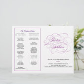 Programme de mariage personnalisé - Violet (Debout devant)