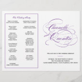 Programme de mariage personnalisé - Violet (Devant)