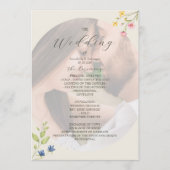 Programme de mariage photo de fleurs sauvages (Devant)