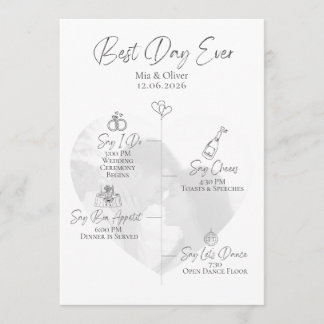Programme de mariage photo du plus beau jour