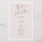 Programme de mariage photo Elegance moderne (Dos)