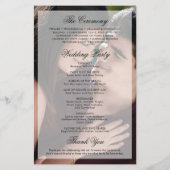 Programme de Mariage Photo Élégant Moderne (Dos)