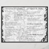 Programme de mariage photo en damas noir (Dos)