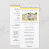 Programme de mariage photo gris jaune (Devant / Derrière)