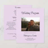 Programme de mariage photo lavande budget (Devant / Derrière)