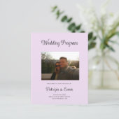 Programme de mariage photo lavande budget (Debout devant)