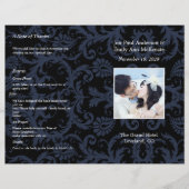 Programme de mariage photo Marine bleu et blanc Da (Devant)