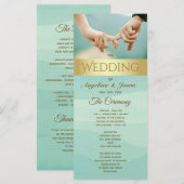 Programme de mariage photo menthe (Devant / Derrière)