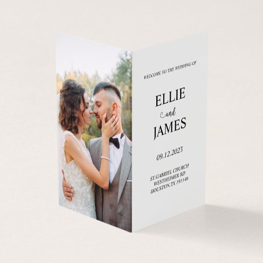 Programme de mariage photo moderne (Outside)