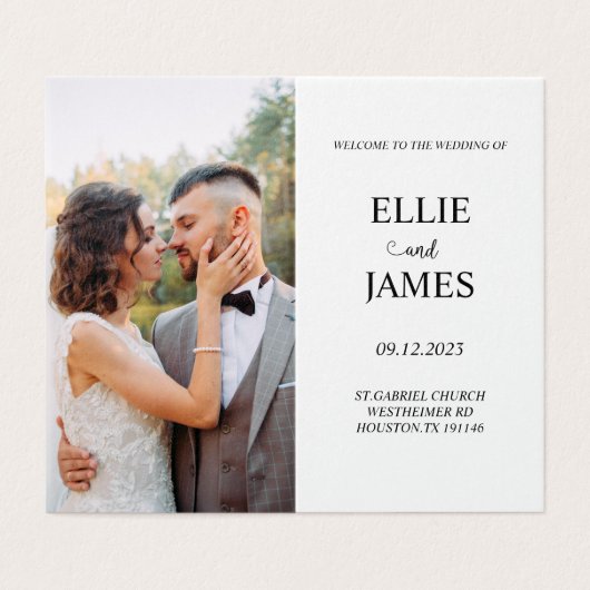 Programme de mariage photo moderne (Outside Unfolded)