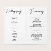 Programme de mariage photo moderne (Inside Unfolded)