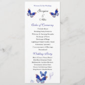 Programme de mariage photo modifiable bleu minimal (Devant)