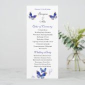 Programme de mariage photo modifiable bleu minimal (Debout devant)