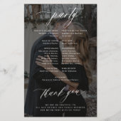Programme de mariage photo noir élégant budget (Dos)