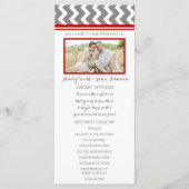 Programme de mariage photo Red Grey Chevron (Devant)