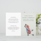 Programme de mariage photo simple moderne (Debout devant)