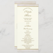 Programme de mariage Pierre et or Accent (Devant / Derrière)