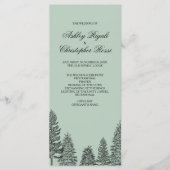 Programme de mariage, Pin Rustique - Vert (Devant)