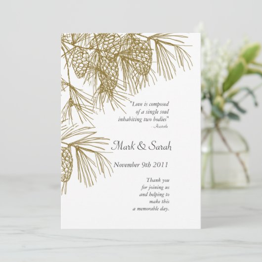 Programme de mariage Pine Boughs (Debout devant)