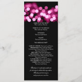 Programme de mariage Pink Hollywood Glam (Dos)