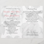 Programme de mariage Pink Peony Bifold (Dos)