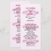 Programme de mariage Pink Petunias (Devant / Derrière)