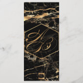Programme de mariage PixDezines Marble+Gold Veins (Dos)