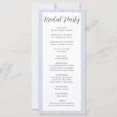 Programme de mariage Plaid Bleu, Jaune et Blanc (Dos)