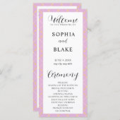 Programme de mariage Plaid violet, jaune et blanc (Devant / Derrière)