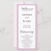 Programme de mariage Plaid violet, jaune et blanc (Devant)