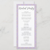 Programme de mariage Plaid violet, jaune et blanc (Dos)