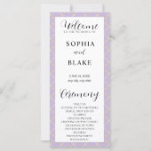 Programme de mariage Plaid violet, jaune et blanc (Devant)
