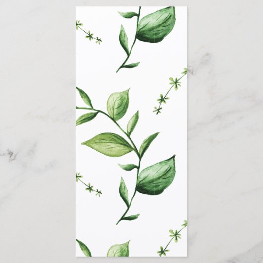 Programme de mariage Plante verdoyant (Dos)