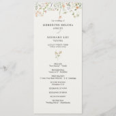 Programme de mariage plat aux fleurs sauvages rust (Devant)