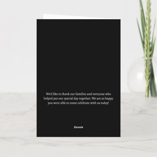 Programme de mariage Playbill (Dos)