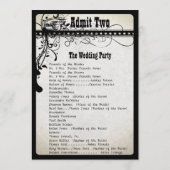 Programme de mariage Playbill Métal Argenté (Dos)