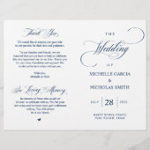 Programme de mariage pliable de la marine moderne  (Devant)