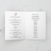 Programme de mariage plié à la verdure d'eucalyptu (Intérieur)
