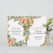 Programme de mariage plié au verger de citrus élég (Debout devant)