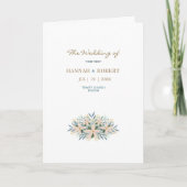 Programme de mariage plié aux fleurs sauvages roma (Devant)