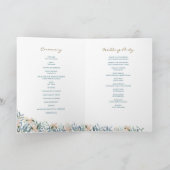 Programme de mariage plié aux fleurs sauvages roma (Intérieur)