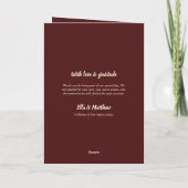 Programme de mariage plié botanique de Noël élégan (Dos)