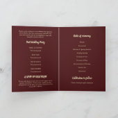 Programme de mariage plié botanique de Noël élégan (Intérieur)