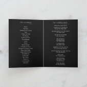 Programme de mariage plié calligraphié noir et bla (Intérieur)
