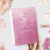 Programme de mariage plié en mauve rose monogramme